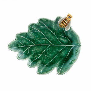 Bordallo Pinheiro Countryside Leaves Oak Leaf Tree with Bee