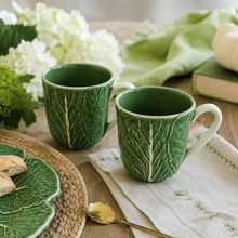 Load image into Gallery viewer, Bordallo Pinheiro Cabbage Mugs, Set of 4
