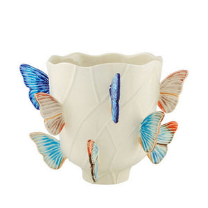 Bordallo Pinheiro Cloudy Butterflies 9" Vase