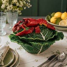 Load image into Gallery viewer, Bordallo Pinheiro Cabbage with Lobsters 2 L. Tureen
