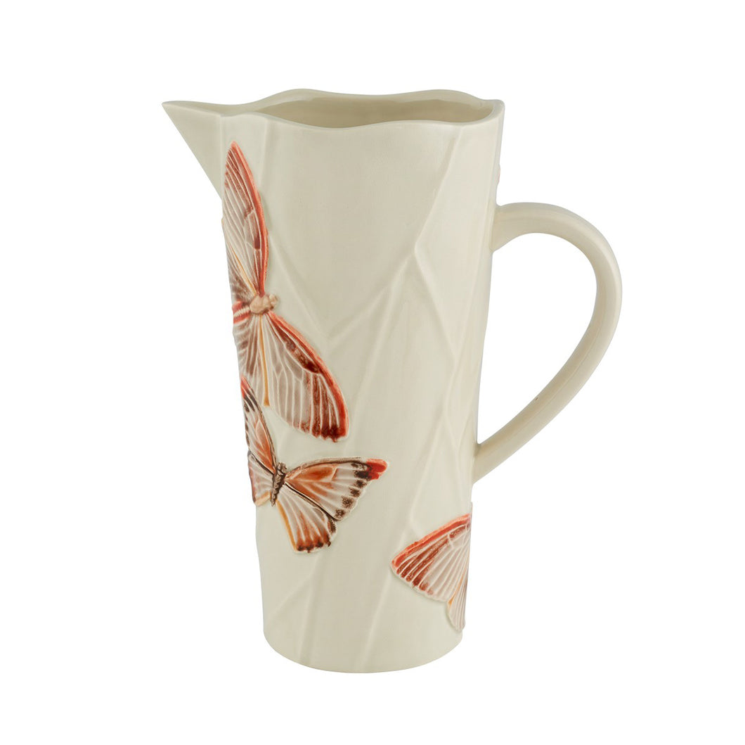 Bordallo Pinheiro Cloudy Butterflies Pitcher