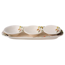 Load image into Gallery viewer, Bordallo Pinheiro Olival Platter with 3 Bowls, Set
