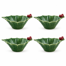 Load image into Gallery viewer, Bordallo Pinheiro Holly Bowl, Set of 4
