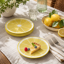 Load image into Gallery viewer, Bordallo Pinheiro Lemon Dessert Plates, Set of 4
