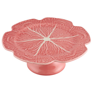 Bordallo Pinheiro Cabbage Pink Cake Stand