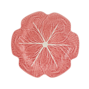 Bordallo Pinheiro Cabbage Pink Dinner Plate, Set of 4