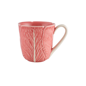 Bordallo Pinheiro Cabbage Pink Mug, Set of 4