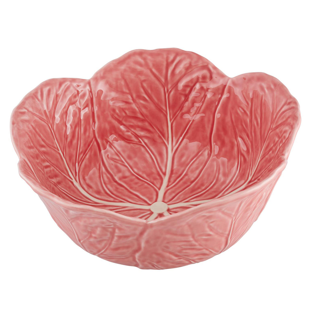 Bordallo Pinheiro Cabbage Pink Salad Bowl