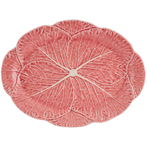 Bordallo Pinheiro Cabbage Pink Large Oval Platter