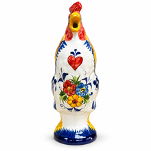 Load image into Gallery viewer, Portuguese Hand-Painted Floral Ceramic Rooster Pitcher
