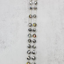 Load image into Gallery viewer, Our Lady of Fatima Rosary with 8mm Black and Silver Bohemian Crystal Beads
