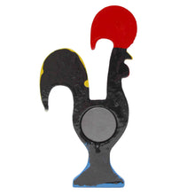 Load image into Gallery viewer, 4&quot; Black Portuguese Rooster Good Luck Magnet - Decorative Fridge Magnet
