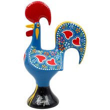 Load image into Gallery viewer, Traditional Hand-Painted Portuguese Good Luck Rooster Metal Figurine, 8.25&quot;
