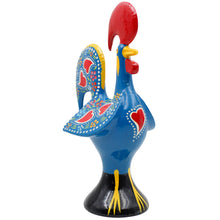 Load image into Gallery viewer, Traditional Hand-Painted Portuguese Good Luck Rooster Metal Figurine, 8.25&quot;
