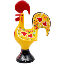 Load image into Gallery viewer, Traditional Hand-Painted Portuguese Good Luck Rooster Metal Figurine, 8.25&quot;
