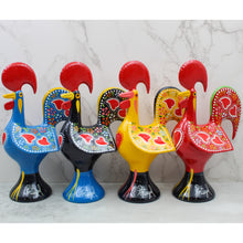 Load image into Gallery viewer, Traditional Hand-Painted Portuguese Good Luck Rooster Metal Figurine, 8.25&quot;
