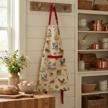 Load image into Gallery viewer, Farmhouse Rooster Tapestry Apron – Rustic Kitchen Cooking &amp; Baking Wear
