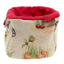 Load image into Gallery viewer, Farmhouse Rooster Tapestry Egg Basket – Rustic Kitchen Counter Storage Holder
