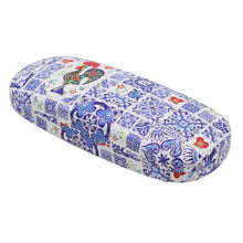 Load image into Gallery viewer, Portuguese Azulejo Pattern Eyeglass Case - Durable Case with Matching Cleaning Cloth
