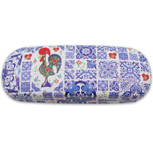 Load image into Gallery viewer, Portuguese Azulejo Pattern Eyeglass Case - Durable Case with Matching Cleaning Cloth
