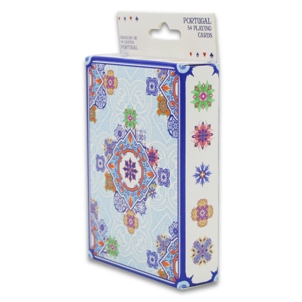 Portuguese Azulejo Inspired Multicolor Playing Cards - 54 Card Deck