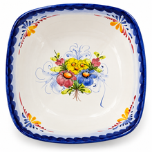 Load image into Gallery viewer, Portuguese Hand-Painted Floral Ceramic Salad Bowl – 9.4"
