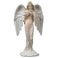 Load image into Gallery viewer, Fine Porcelain Guardian Angel with Dove and Light Pink Dress
