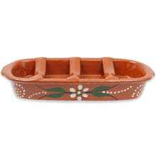 Load image into Gallery viewer, Hand-Painted Terracotta Rectangular Sausage Roaster
