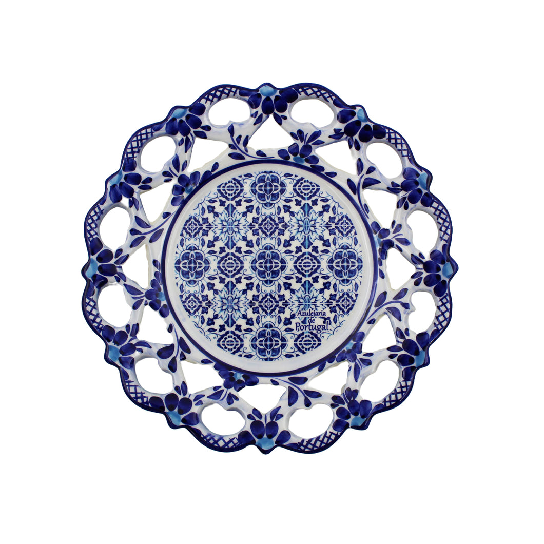Traditional Portuguese Blue Floral and Tile 7.5