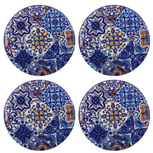 Load image into Gallery viewer, Traditional Multicolor Tile Azulejo Ceramic Coasters with Cork Bottom, Set of 4
