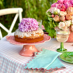 Bordallo Pinheiro Cabbage Pink Cake Stand
