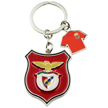 Load image into Gallery viewer, Official Benfica Keychain with Club Crest and Red Jersey Charm
