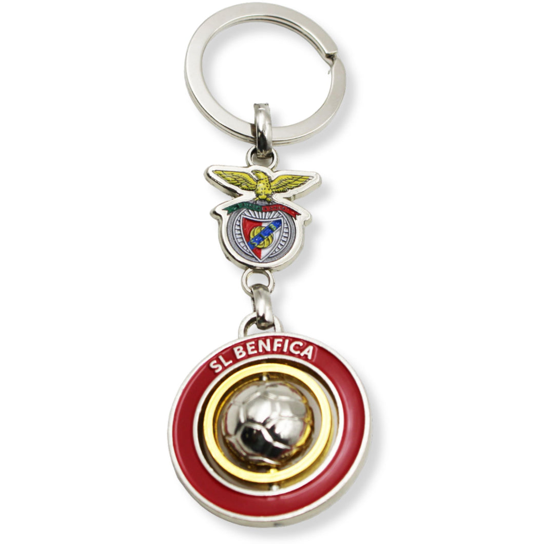 Official Benfica Spinning Ball Keychain with Club Crest