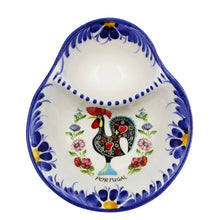 Load image into Gallery viewer, Traditional Rooster Galo Barcelos Floral Ceramic Olive Dish with Pit Holder
