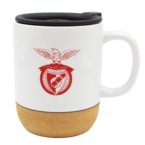 Officially Licensed Benfica Travel Mug with Removable Cork Bottom and Keychain Set