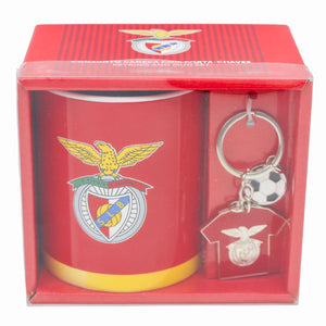 Benfica Mug & Keychain Set – Official SLB Ceramic Cup and Metal Keychain in Gift Box