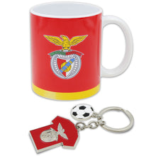 Load image into Gallery viewer, Benfica Mug &amp; Keychain Set – Official SLB Ceramic Cup and Metal Keychain in Gift Box
