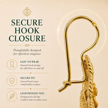 Load image into Gallery viewer, Brincos Coração de Viana Filigree Earrings – Gold Plated 925 Sterling Silver (L)
