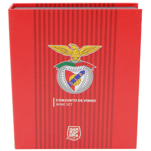 Official SL Benfica Wine Set with Gift Box - Corkscrew, Foil Cutter, and Pourer