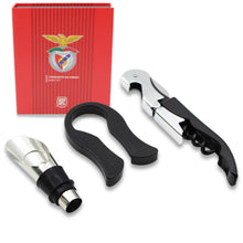 Load image into Gallery viewer, Official SL Benfica Wine Set with Gift Box - Corkscrew, Foil Cutter, and Pourer
