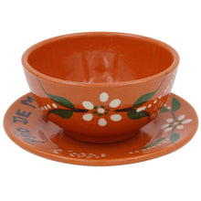 Load image into Gallery viewer, Hand-Painted Portuguese Caldo Verde Terracotta Soup Bowls with Saucers - Set of 4
