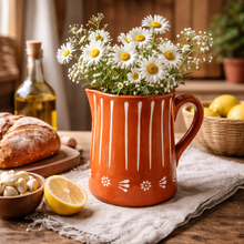 Load image into Gallery viewer, Socerâmica Hand-Painted Terracotta Pitcher, Made in Portugal

