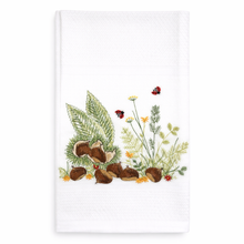 Load image into Gallery viewer, Portuguese Embroidered Cotton Tea Towels – Set of 2, 100% Cotton (28" x 20.5") - Chesnuts
