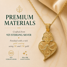 Load image into Gallery viewer, Coração de Viana Filigree Necklace Pendant – Gold Plated 925 Sterling Silver
