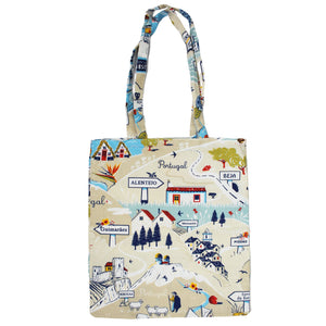 100% Cotton Portuguese Cities Made in Portugal Reusable Tote Bag