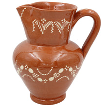 Load image into Gallery viewer, Traditional Portuguese Clay Terracotta Hand-Painted Sangria Pitcher
