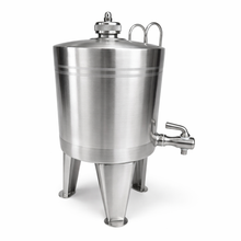 Load image into Gallery viewer, Stainless Steel Wine Fermentation Tank – Cuba de Vinho – Home &amp; Commercial Winemaking Vessel with Ladder and Spout
