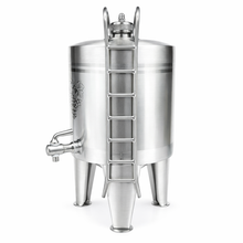 Load image into Gallery viewer, Stainless Steel Wine Fermentation Tank – Cuba de Vinho – Home &amp; Commercial Winemaking Vessel with Ladder and Spout
