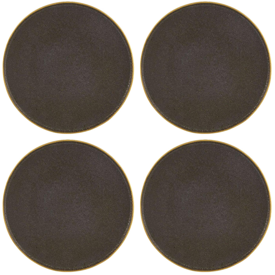 Casa Alegre Gold Stone Bronze Dinner Plate, Set of 4