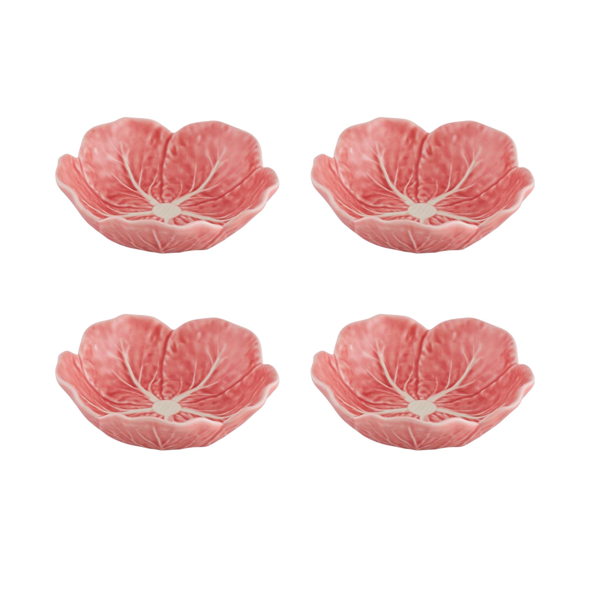 Bordallo Pinheiro Cabbage Pink Small Bowl, Set of 4 – Portugalia